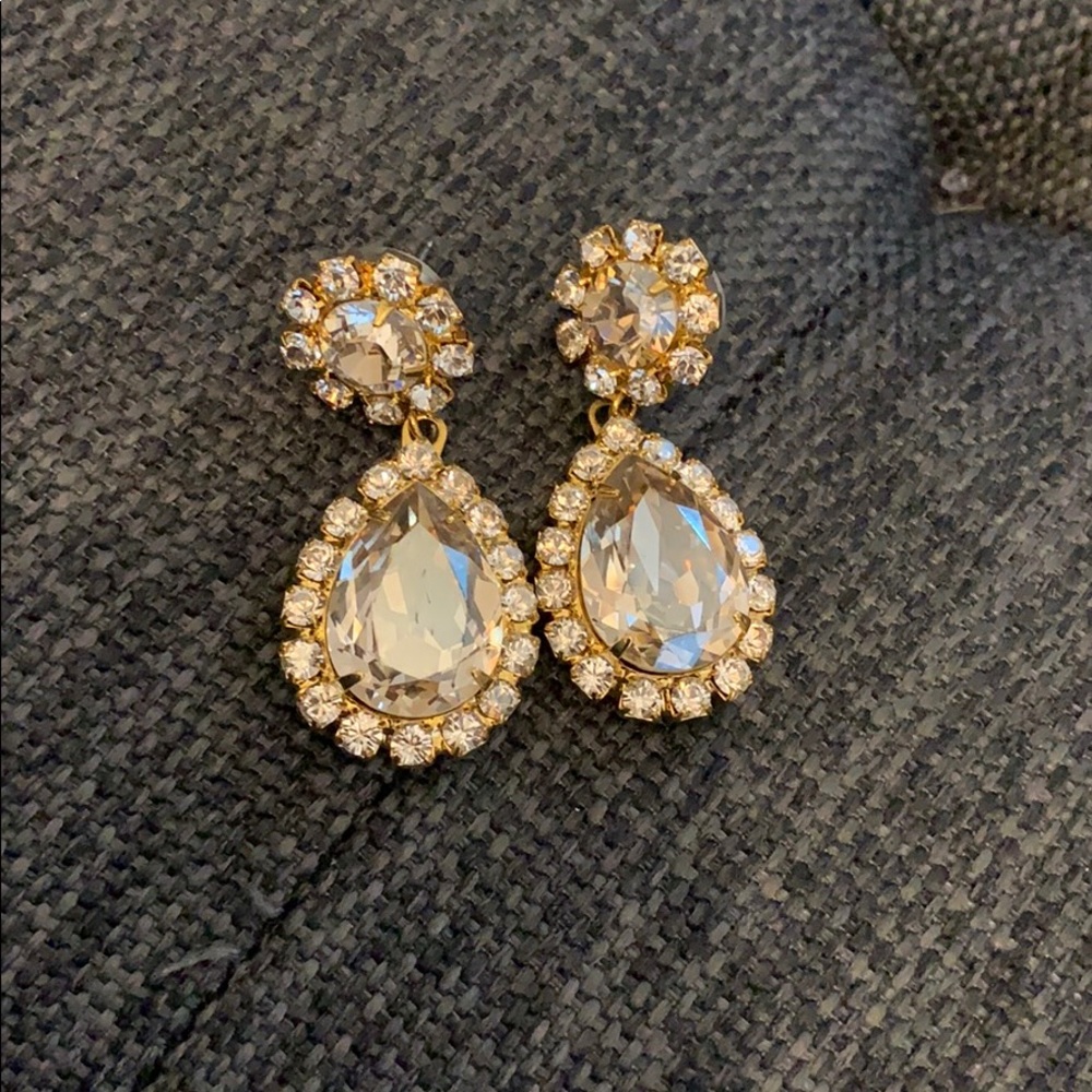 Crystal tear drop earrings